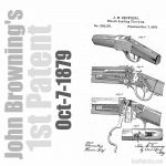 John Browning patented his first firearm, a single-shot falling-block rifle.
