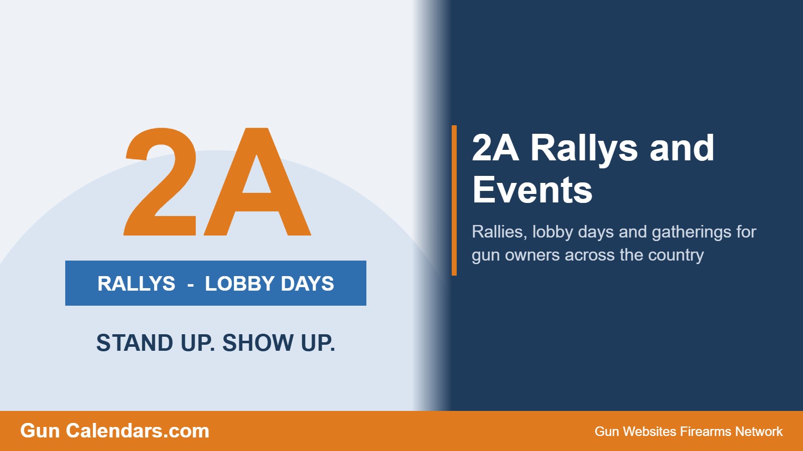 2A Rallys and Events graphic for Gun Calendars.com